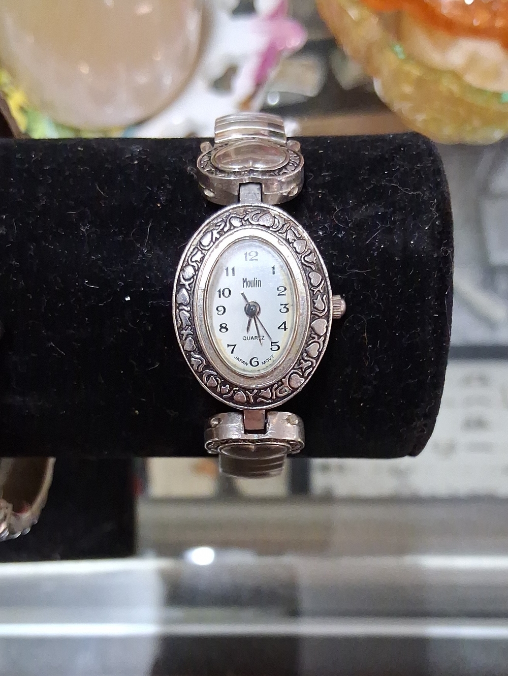 Moulin Women's Silver-Tone Oval Quartz Watch